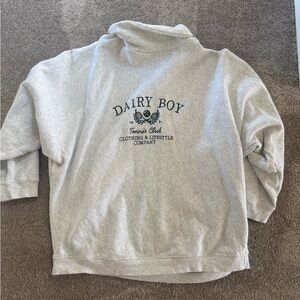Gray Diana Rollneck Dairy Boy Sweatshirt